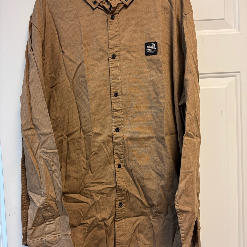 NEW Vans Tan Long Sleeve Shirt